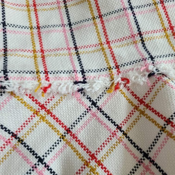 BNWOT! J.Crew Fluted Hem Dress, Size 12, in Windowpane Cotton Tweed 💎 - Picture 6 of 7